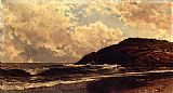 Alfred Thompson Bricher Canvas Paintings - Seascape Coast of Maine